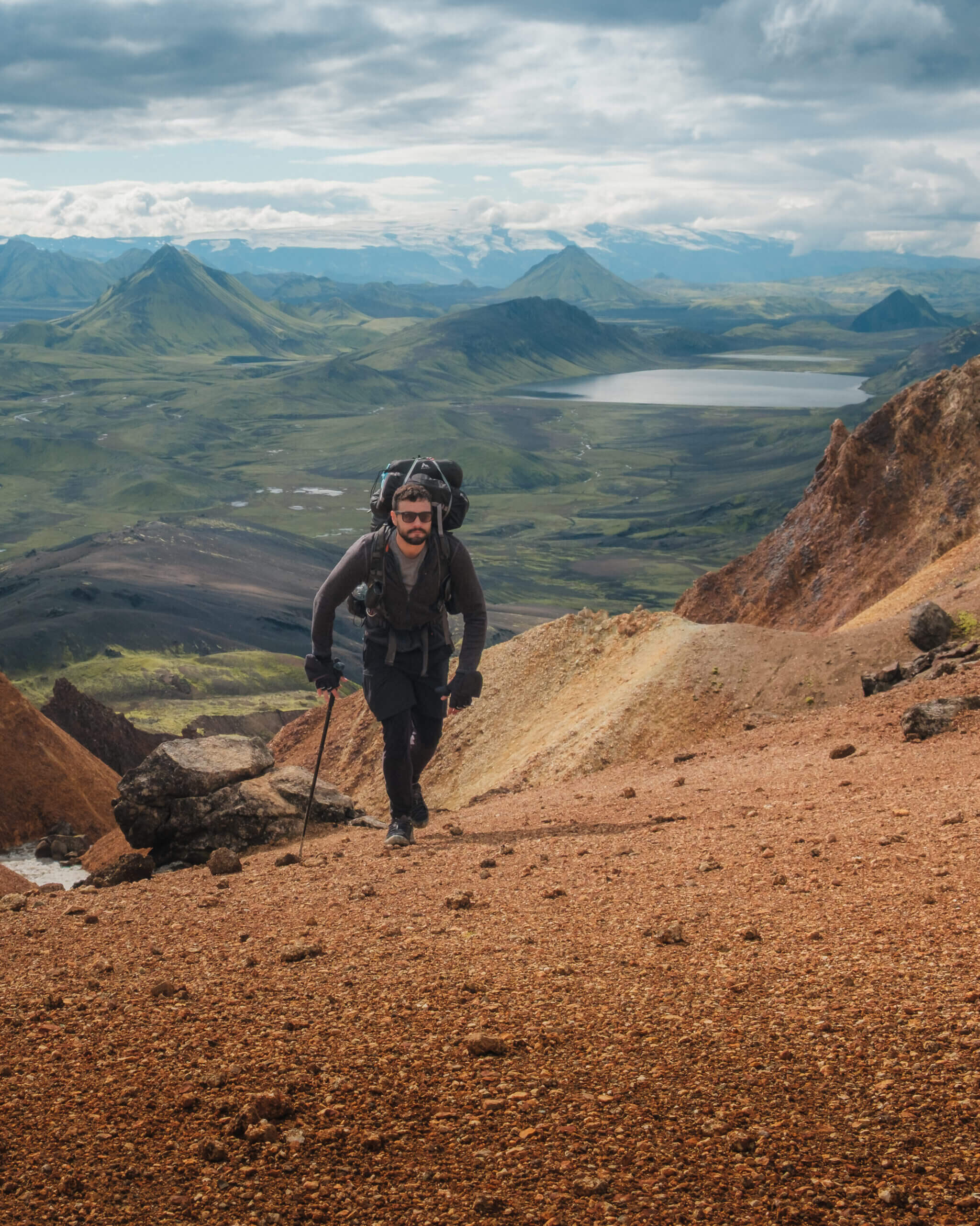 Ivan hiking Iceland highlands