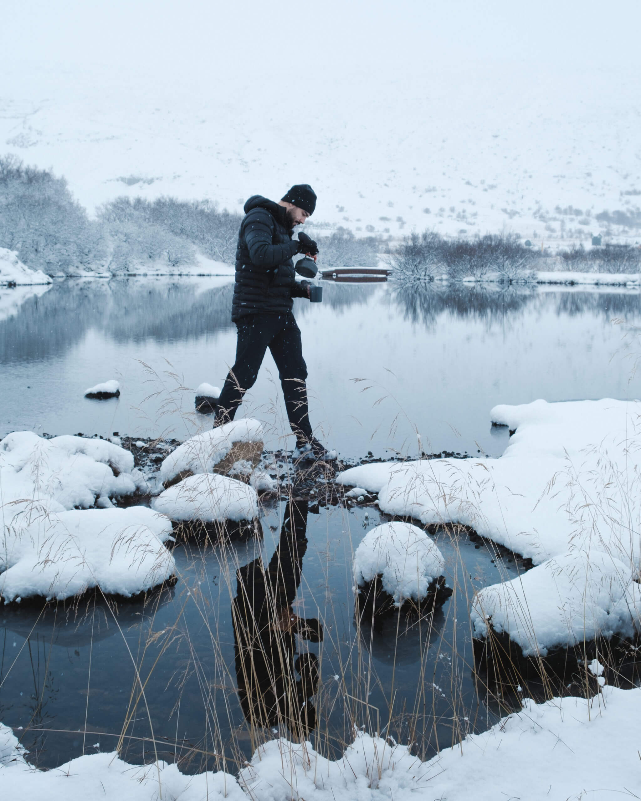 Ivan Cardoso in the snow